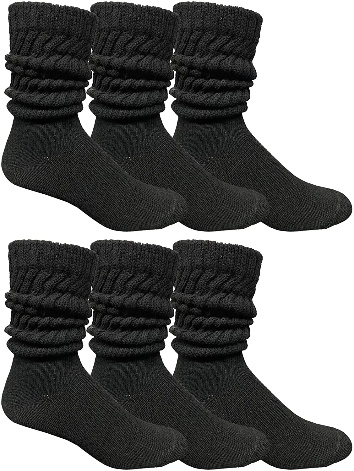 Yacht & Smith Men's Cotton Extra Heavy Slouch Socks, Thick Boot Sock