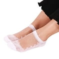 thumbnail image 5 of LYXSSBYX Fuzzy Socks for Women Hot Sale Clearance Summer Women Ladies Sheer Silky Glitter Transparent Short Stockings Ankle Socks, 5 of 7