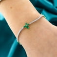 thumbnail image 2 of 3.5 Carat Emerald Butterfly and Diamond Charm Tennis Bracelet, 2 of 8