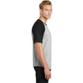 thumbnail image 3 of Sport-Tek Short Sleeve Colorblock Raglan Jersey-4XL (Heather Grey/ Black), 3 of 6