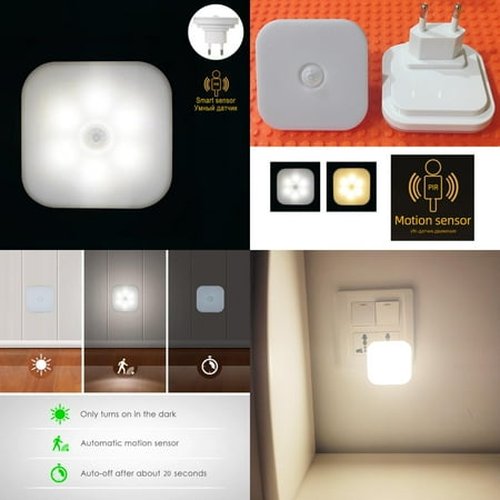 

DUFDIEJ Convenient and Energy-Efficient Wireless Plug-In Motion Sensor LED Night Lamp for Bedroom Corridor Closet Kitchen Lighting - Bright Automatic and Stylish Night Lights that Save