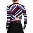 thumbnail image 2 of Rachel Roy Womens Back Cut Out Striped Pullover Sweater, Multicoloured, Medium, 2 of 2