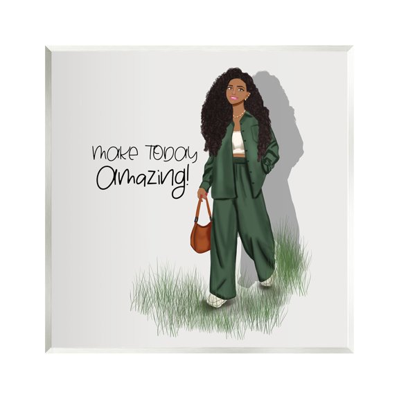 Stupell Industries Make Today Amazing Fashionista Abstract Painting Unframed Art Print Wall Art, 12 x 12