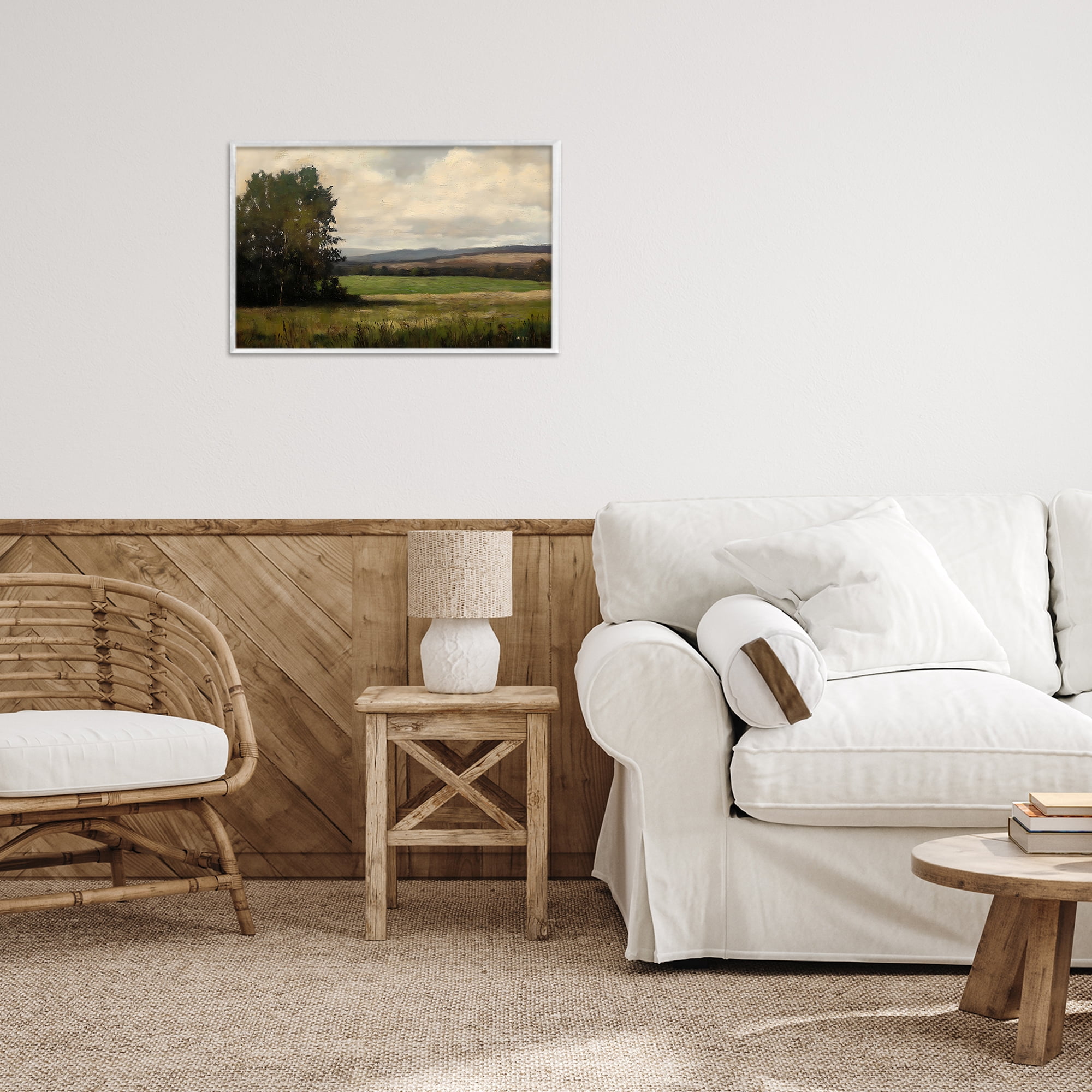 Stupell Industries Hills In The Distance White Framed Giclee Art, design by Creative Studio