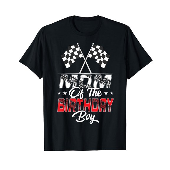 Race Car Mom Of The Birthday Boy Racing Family Pit Crew T-Shirt