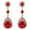Red, variant on Opolski Party Fashion Women Shiny Rhinestone Inlaid Waterdrop Long Dangle Stud Earrings