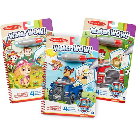Melissa & Doug PAW Patrol Water Wow! 3-Pack - Skye, Chase, Marshall Water Reveal Travel Activity Pads