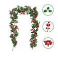 thumbnail image 3 of MOQLOM Simulation Berry Leaves Garland, 5.74ft 1pc Simulation Vine Garland, Fake Flower Hanging Ornament for Christmas Home Xmas Tree Decor (B), 3 of 5