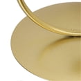 thumbnail image 3 of Bougeoir rond en fer doré, simple et élégant, décoration de table pour la maison, 3 of 4