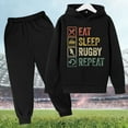 thumbnail image 3 of ASFGIMUJ Toddler Girls Boy Two Piece Hooded Football Letter Printed Hoodie Pants Casual Trend American Football Fans Sports Gift Athletic Sweatsuits, 3 of 3