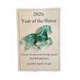 thumbnail image 3 of 2026 Pocket Hug Good Luck Horse Decor, 2D Planar Cute Horse Figurine, Inspirational Desktop Ornament for Easter, Home, Office & Festival Tabletop, Heartwarming Decor for Friends, 2.76*3.94in, Green, 3 of 6