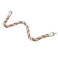 thumbnail image 1 of Colorful Bird Rope Perch Fun Swing And Climbing Cotton Rope Bird Toys Suitable For Parakeets Bird Rope Perch Fun ParakeetsRope Swing Perch Colorful Swing Climbing Cotton Rope, 1 of 8