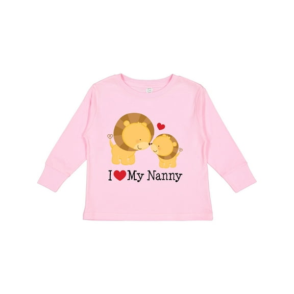 Inktastic I Love My Nanny Boys or Girls Long Sleeve Toddler T-Shirt
