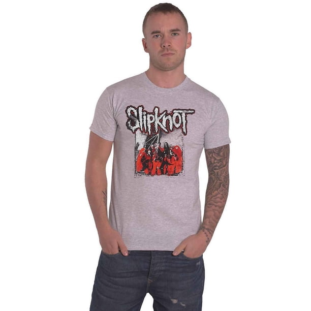 Slipknot - Camiseta Self Titled Estampado en Espalda de Algodón para Adultos Unisex (Gris)