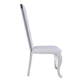 thumbnail image 4 of Milan Nikki 21.1" Tall-Back Steel and Faux Leather Side Chair in White, 4 of 6