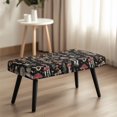 thumbnail image 4 of Whosucclay Mushroom Daisy Leaf Star Print Stretch Rectangle Dining Bench Cover - Anti-Dust Removable Bench Slipcover Machine Washable Seat Cushion Protector for Bedroom, Kitchen, Hotel, Banquet, 4 of 7
