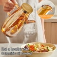 thumbnail image 3 of Oil Dispenser Bottle with Drip Free Spout, 2025 New Oil Dispenser Bottle, 34OZ Glass Olive Oil Dispenser Bottle for Kitchen Gadgets (Brown, 800ml), 3 of 9