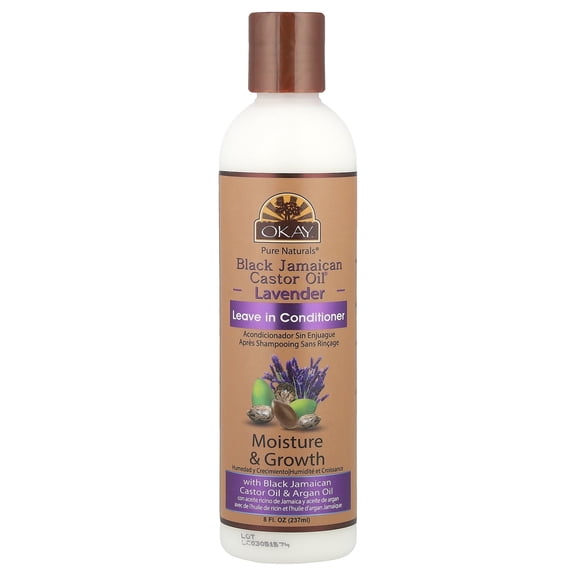 Okay Pure Naturals Black Jamaican Castor Oil® , Leave in Conditioner, Lavender, 8 fl oz (237 ml)