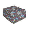 thumbnail image 1 of Unicorn Rectangle Pouf, Dreamy Unicorns Rainbows Clouds Hot Air Balloons Cotton Candy Fantasy Cartoon, Under Desk Foot Stool for Living Room Office Ottoman with Cover, 25", Multicolor, by Ambesonne, 1 of 4