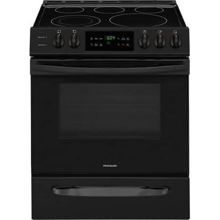 Frigidaire FFEH3054UB 30 Slide-In Electric Range with 5 Elements 5 Cu. Ft. Oven Capacity Self Clean Keep Warm Zone in Black