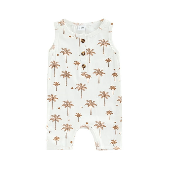 Qiylii Baby Boy Sleeveless Romper Newborn 0 3 6 9 12 Months Jumpsuit Summer Clothes ,0-12 Months