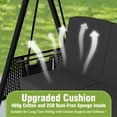 thumbnail image 2 of VEIKOUS Outdoor 3-Seat Porch Swing Glider w/Adjustable Canopy and Thickened Cushion for Patio, Gray, 2 of 17
