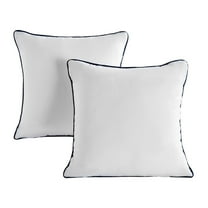 18x18 Throw Pillow Inserts - Set of 2 White Down Alternative Pillows, Square Sofa Cushions, Adjustable Fill, Soft & Supportive for Couch, Bed, Living Room Decor