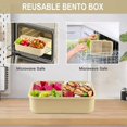 thumbnail image 4 of Lunch Box For Adults, 1200ml Kids Bento Box With 3 Compartments, Leakproof Bento Lunch Box With Utensils, Green, 4 of 5