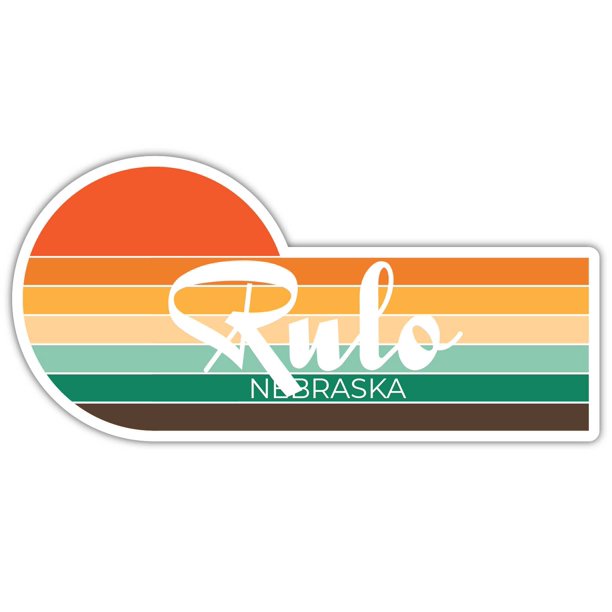 Rulo Nebraska 589 x 2.25 Inch Fridge Retro Vintage Sunset City