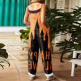 thumbnail image 4 of 2026 New Halloween Overalls for Women LinenSleeveless Plus Size Floral Print Jumpsuits Spaghetti Strap Rompers Spring Summer, 4 of 6