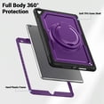 thumbnail image 3 of XYX Case for iPad Pro 10.5 Inch/ iPad Air 3rd Gen 2019 with Rotating Stand, Shoulder Strap, 2in1 Shockproof Cover, Purple, 3 of 7