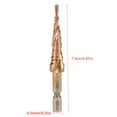 thumbnail image 5 of 1Pcs Hexagonal Handle Spiral Groove Step Cone Cobalt Drill Bit High Speed Steel(3-12mm), 5 of 5