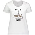 thumbnail image 3 of Inktastic Pittie Life is Ruff Spotted Pit Bull Women's Plus Size T-Shirt, 3 of 5