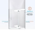 thumbnail image 6 of DreamLine Unidoor-X 59-59 1/2 in. W x 72 in. H Frameless Hinged Shower Door in Satin Black, 6 of 13