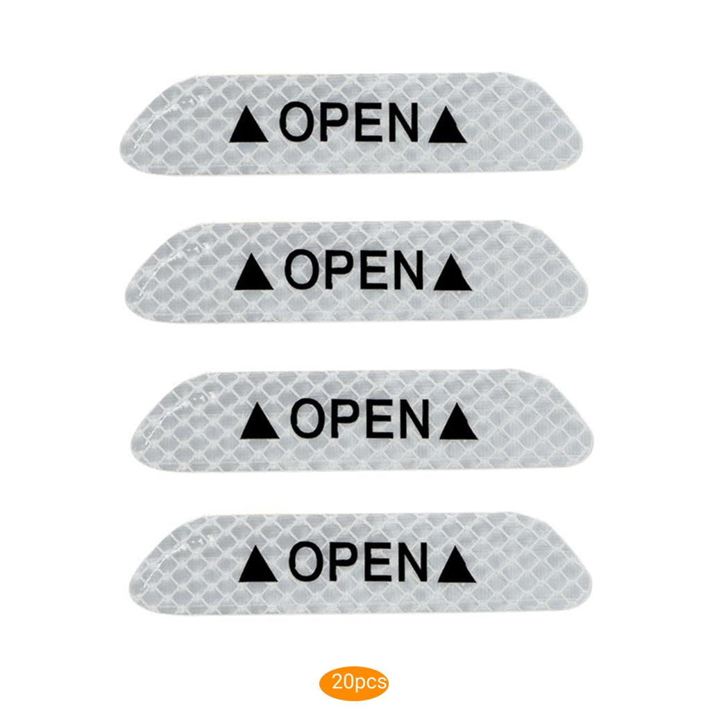 80pcs Car Door Safety Reflective Tape Open Sign Stickers Decals Night