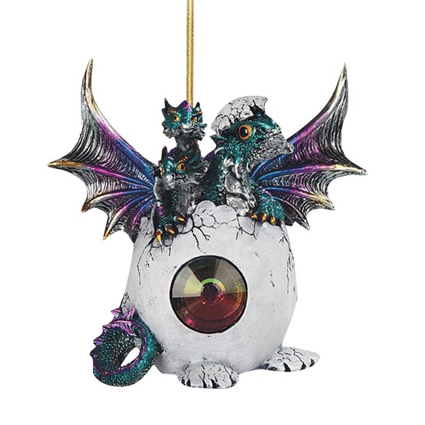 Colgante de dragón lindo de Navidad decoración colgante realista de bebé dragón para árbol de Navidad