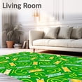 thumbnail image 2 of ODIKA 8'x10' Machine Washable Non-Slip Area Rug, Christmas Whimsy Design with Festive Wrapped Sweet Icons High Traffic Rug, Green, 649035, 2 of 7