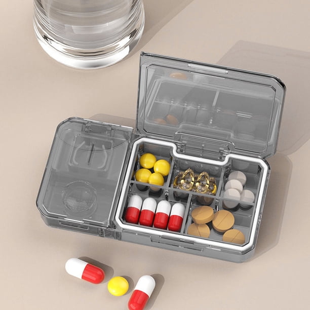 Caja de pastillas 3 en 1 divisores de pastillas selladas portátiles suministros para el cuidado de la salud a prueba de agua
