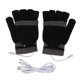 thumbnail image 2 of Guantes Calefactores Con Dedos Completos Y Medios, Cómodos Y Suaves Guantes Eléctricos Para Computadora Portátil Elásticos Para Mujeres Para Exteriores, 2 of 7