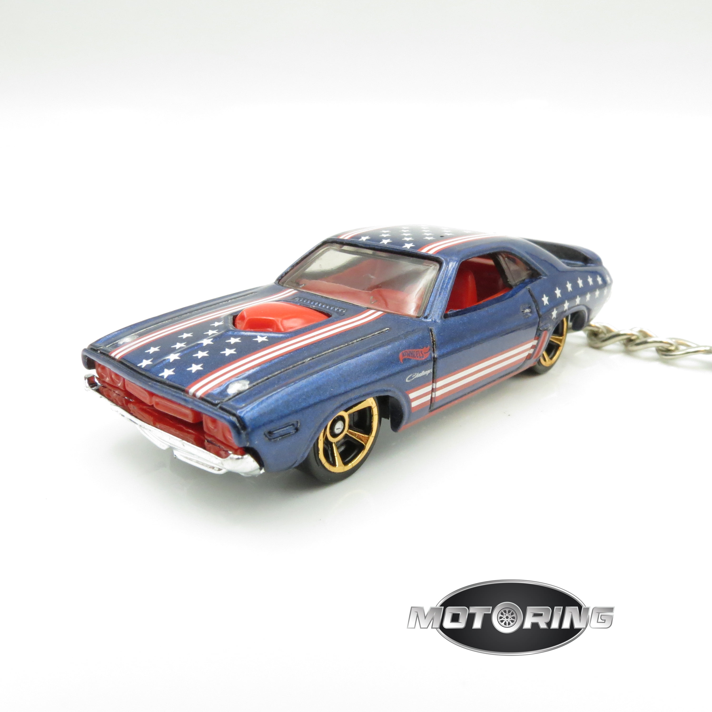 Keychain 1971 '71 Dodge Challenger Purple Star Car Rare 1:64 Diecast Key Ring
