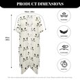 thumbnail image 6 of SEANATIVE Women's Open-front Kimono Cardigan Swimsuit Coverup Flowy Kimono Coverups Lightweight Beach Cover Up Soft Bikini Cover-Up for Casual Outing, Cartoon Cat Cream White, 6 of 7