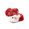 Newborn Santa Claus Sole Christmas Infant Crib Slippers Anti-Slip First Walking for Baby Girls Boys