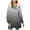 Gray, variant on Turilly Gradual Printing Coats for Women Long Sleeve Hooded Coat Winter Loose Solid Warm Pocket Top Outerwears