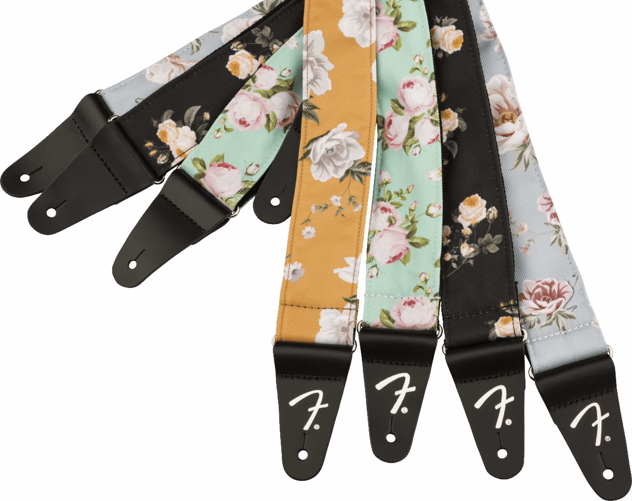 Fender Floral 2" Woven Guitar Strap, Marigold