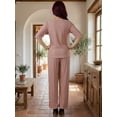 thumbnail image 3 of Conjunto 2 Piezas Blusa y Pants Casual Elegante Súper Cómodo Tejido Canalé para Mujer, 3 of 5