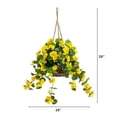thumbnail image 6 of Nearly Natural UV Resistant Outdoor Artificial Geranium in Hanging Basket - 28" - Yellow, 6 of 6