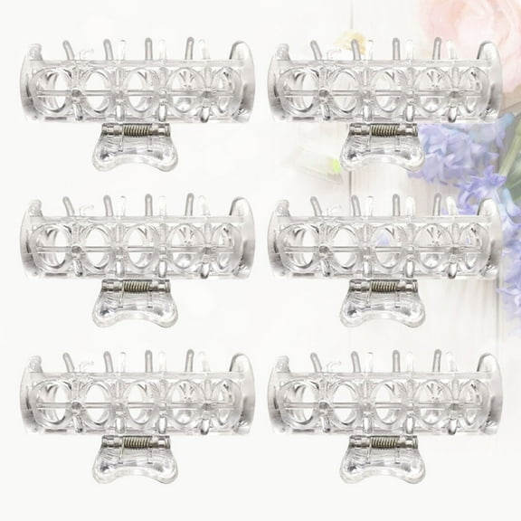 ELAYARD Set of 6 Transparent Hair Clips for Women, Multifunctional Design Ideal for Home Use