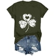 thumbnail image 6 of UngA St. Patricks Day Shirts for Women Lucky Irish T Shirts Shamrock Graphic Tees Tops,L, 6 of 8