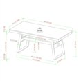 thumbnail image 4 of Table à Manger Industrielle Moderne en Bois 72 Pouces - Chêne Clair, 4 of 6