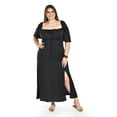 thumbnail image 1 of Vestido largo estilo campesino Roman Fashion /Tallas Extras, 4356 (Negro) negro 40, 1 of 6